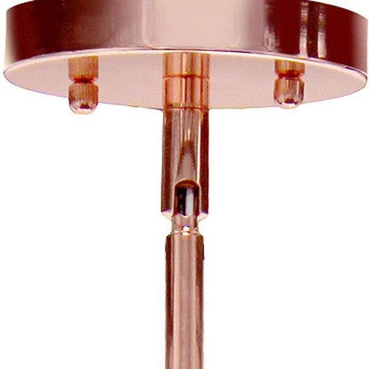 Rose Gold Cylinder Iron Ceiling Light With Rose Gold Shades