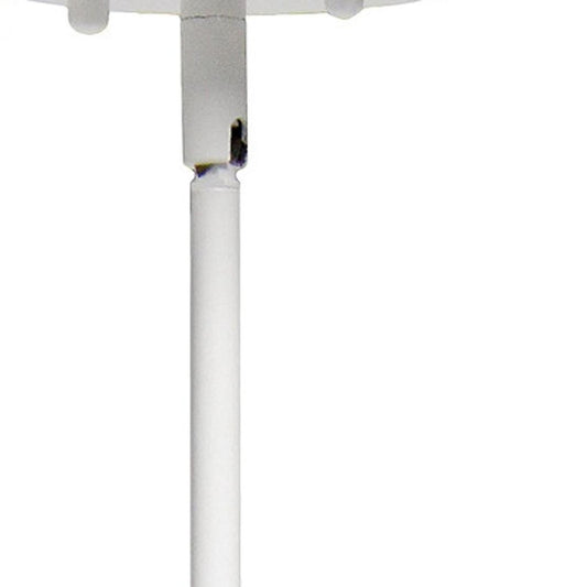 White Cylinder Iron Ceiling Light With White Shades