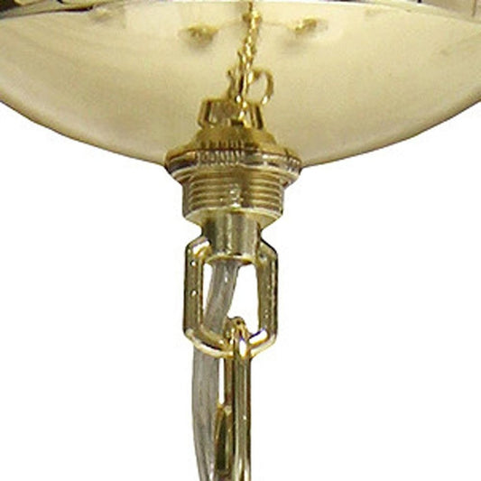 Gold And Clear Chandelier Three Light Iron Ceiling Light With Clear Shades