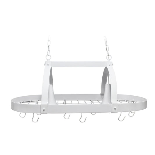 White Kitchen Island Two Light Metal Ceiling Light