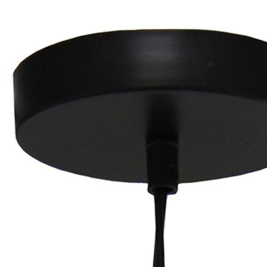 Black And Clear Simple Iron Ceiling Light With Clear Shades