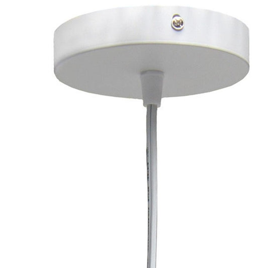 White And Clear Simple Iron Ceiling Light With Clear Shades