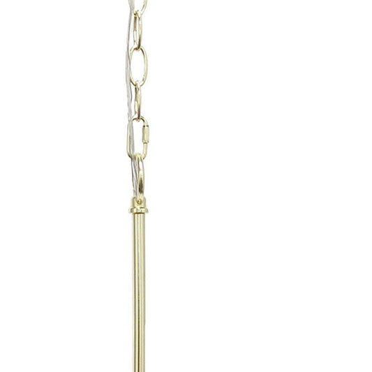 Gold And Clear Sphere Three Light Iron Ceiling Light With Clear Shades