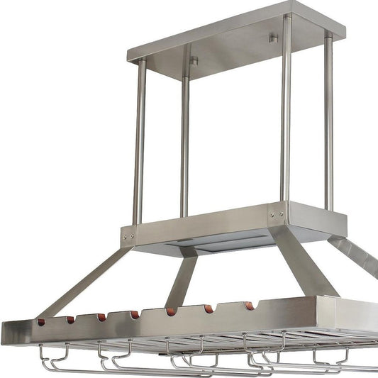 Nickel Kitchen Island Two Light Iron LED Edison Bulb Flush Ceiling Light