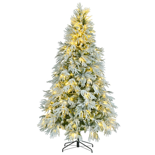 7.5' Pre Lit Extra Full Frosted Pine Christmas Tree