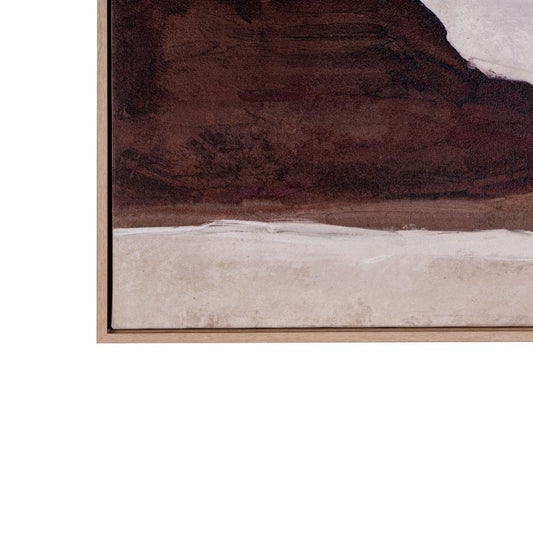 Baffin Hand Painted Brown Floater Frame Wall Art