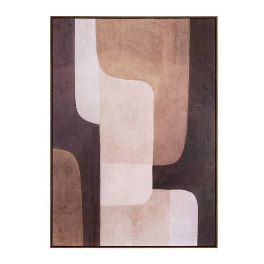 Moderato Hand Painted Brown Floater Frame Wall Art