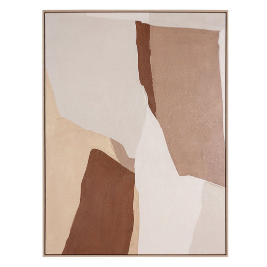 Gavotte II Hand Painted Brown Floater Frame Wall Art