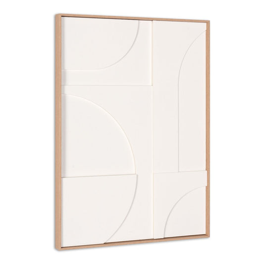 Modern Geo Shapes Brown Shadowbox Wall Art