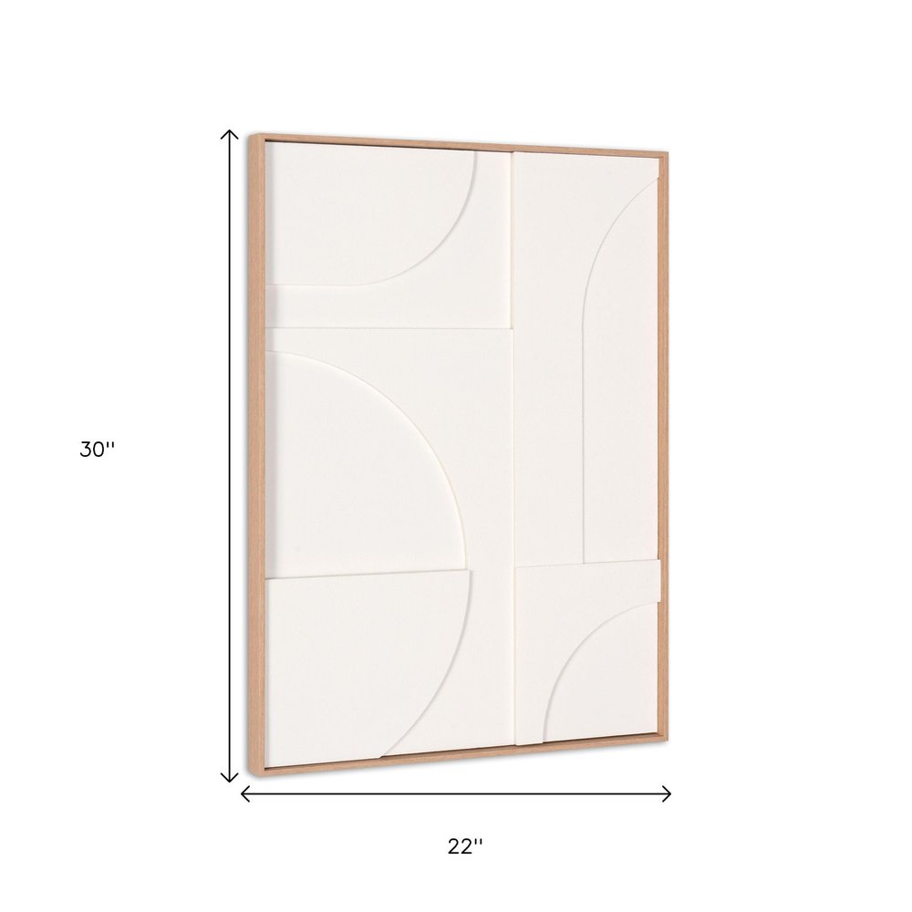 Modern Geo Shapes Brown Shadowbox Wall Art