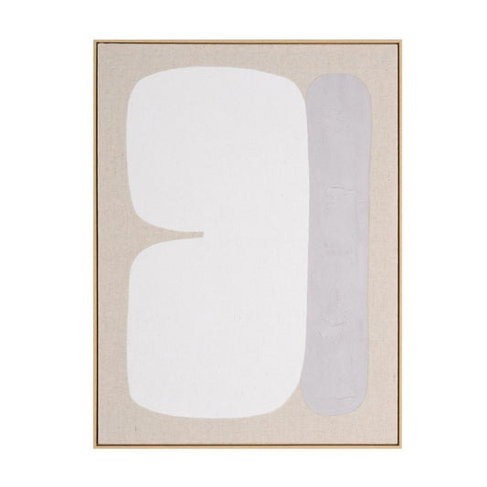 Interval II Hand Painted Brown Floater Frame Wall Art