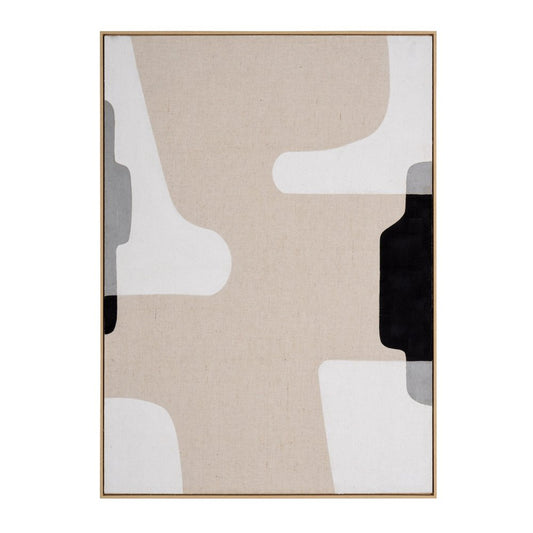 Cadenza Hand Painted Brown Floater Frame Wall Art