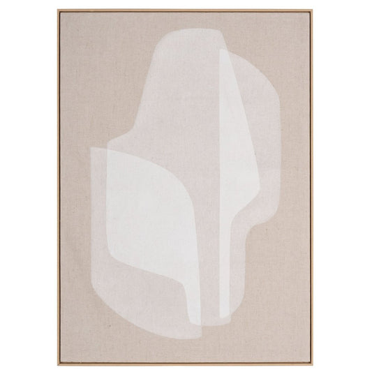 Blanchard Hand Painted Brown Floater Frame Wall Art