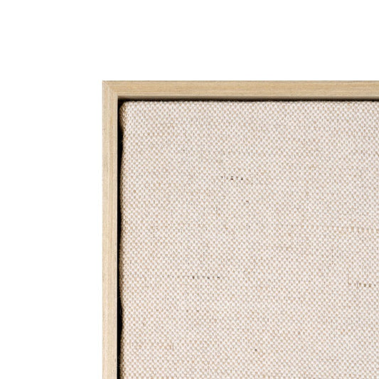 Octav I Hand Painted Brown Floater Frame Wall Art