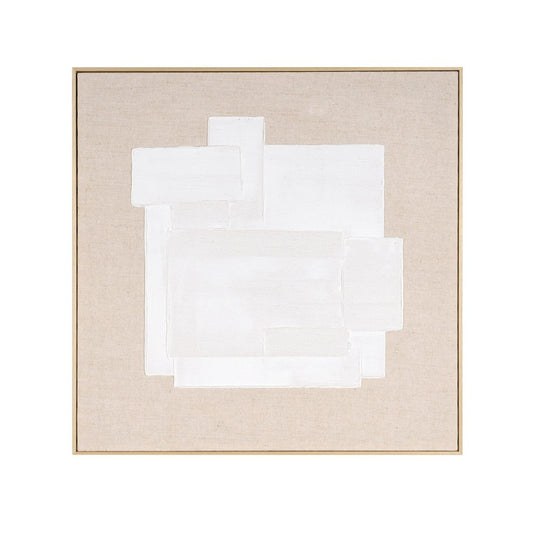 Octav II Hand Painted Brown Floater Frame Wall Art