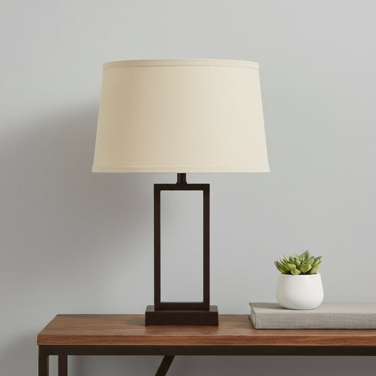 Tan Linen Drum Lamp Shade