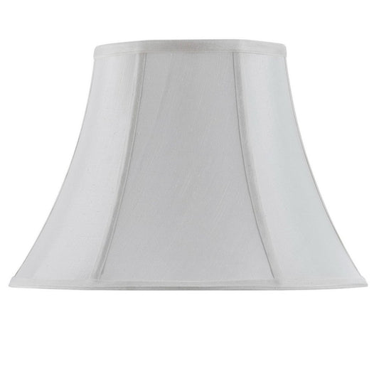 White Linen Piped Bell Lamp Shade