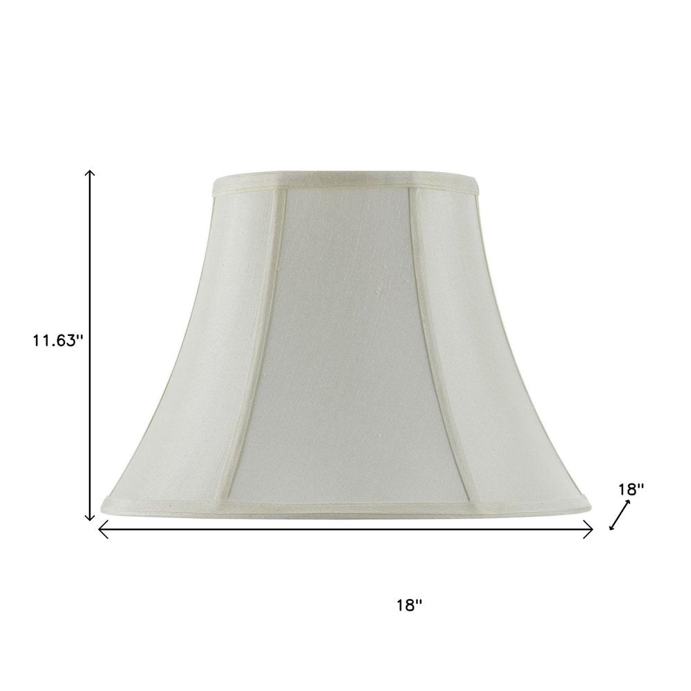 Eggshell Linen Piped Bell Lamp Shade