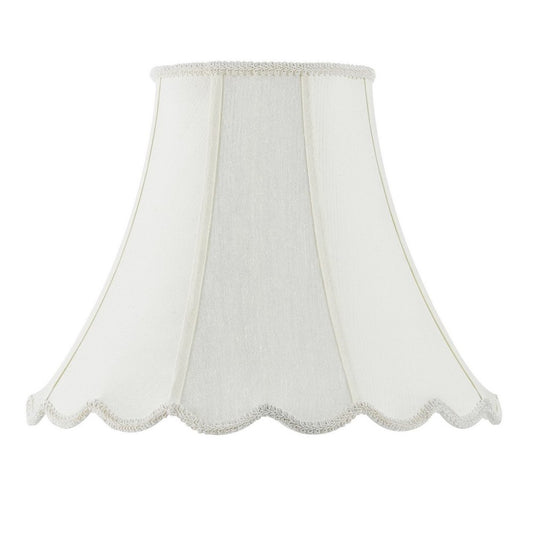 Eggshell Linen Piped Bell Lamp Shade