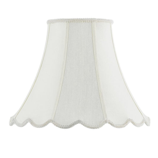 Eggshell Linen Piped Bell Lamp Shade