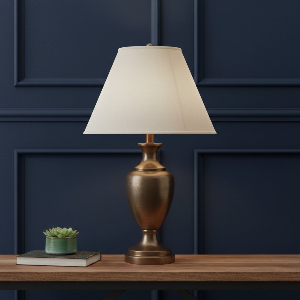 Off White Linen Plain Empire Lamp Shade