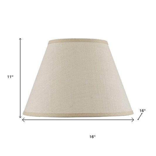 Light Brown Burlap Plain Drum Lamp Shade