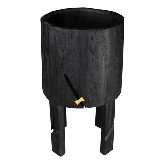 Black Wood Pot Planter