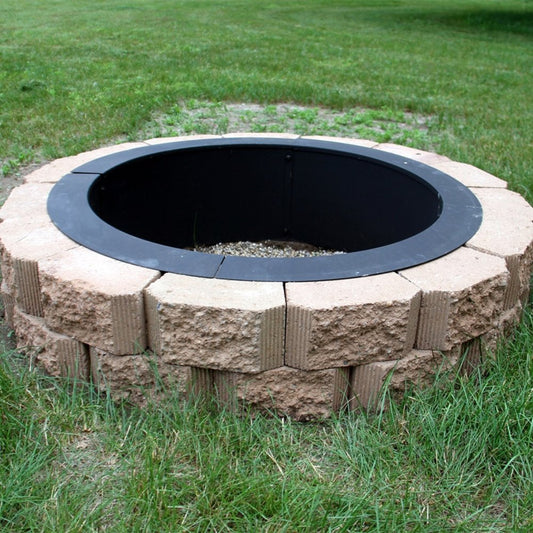 42" Black Steel Wood Burning Round Fire Ring