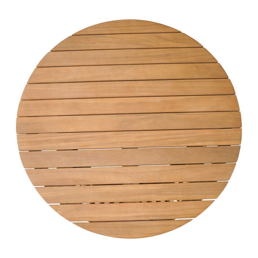 32" Natural Rounded Solid Wood Outdoor Coffee Table