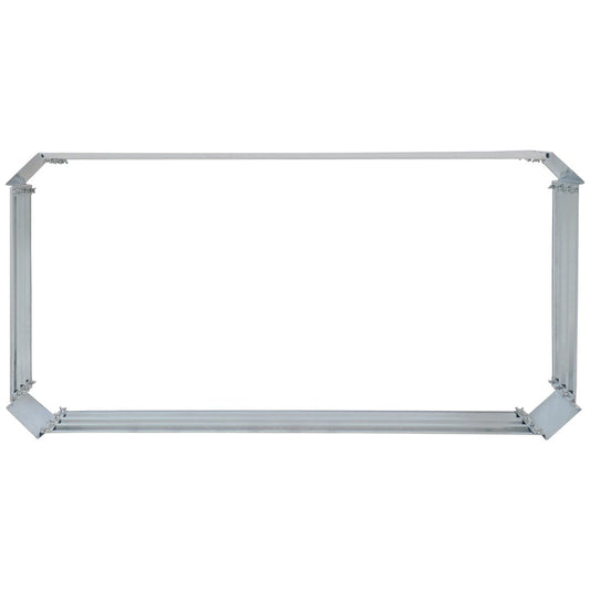 12" X 48" Silver Metal Rectangular Raised Garden Bed