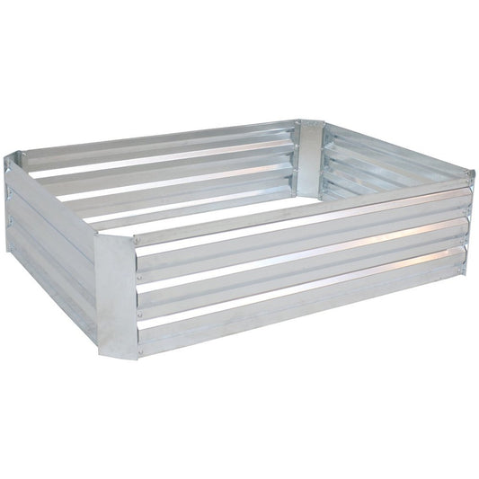 12" X 48" Silver Steel Rectangular Raised Garden Bed