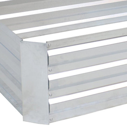12" X 48" Silver Steel Rectangular Raised Garden Bed
