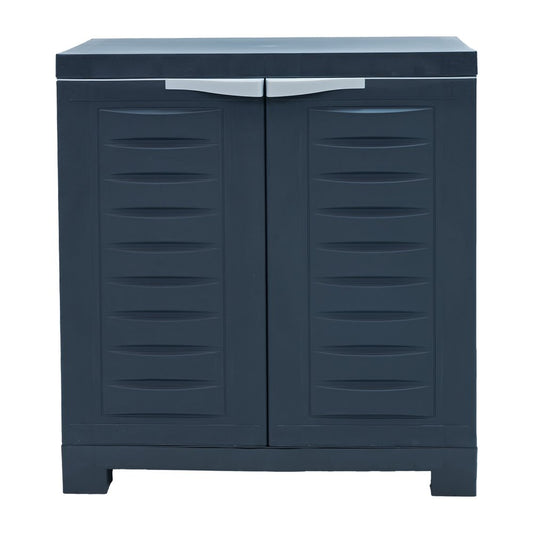 26" Dark Gray Heavy Duty Plastic Two Door Utility Cabinet