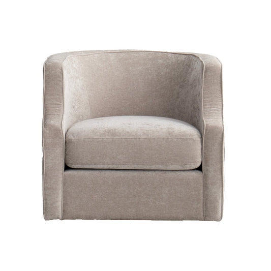 32" Beige Fabric Upholstered Arm Chair