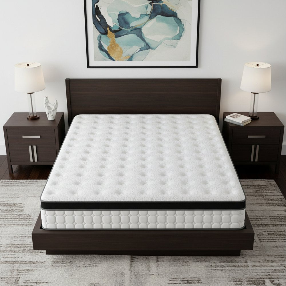 12" Hybrid Pocket Coil Gel Memory Foam Queen Mattress