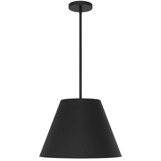 16" Black Aluminum Cone LED Dimmable Outdoor Pendent Hanging Light