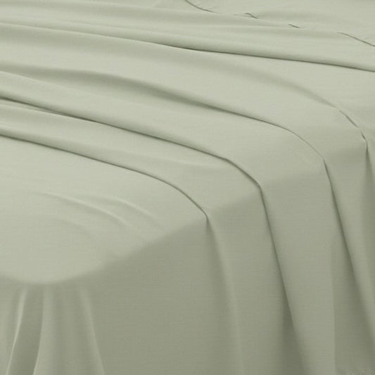 Four Piece Sage Cotton Queen Sheet Set