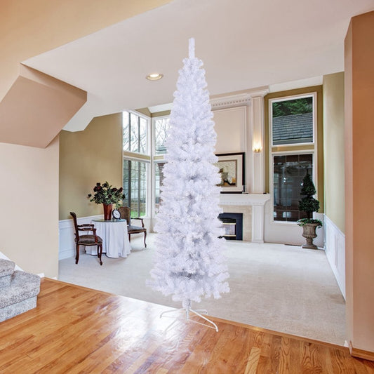 7.5' White Full Frosted Spruce Christmas Tree