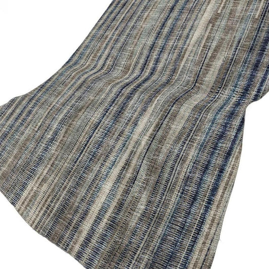 50" X 70" Brown And Blue Striped Plush Throw Blanket