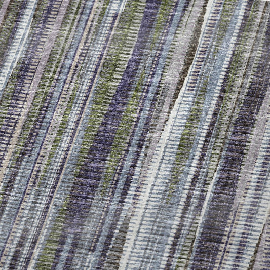 50" X 70" Plum And Ivory Striped Microfiber Plush Throw Blanket