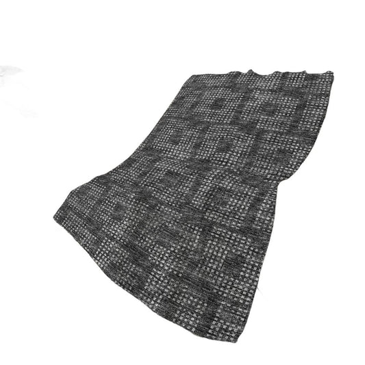 50" X 70" Black And Silver Geometric Polyester Woven Plush Throw Blanket