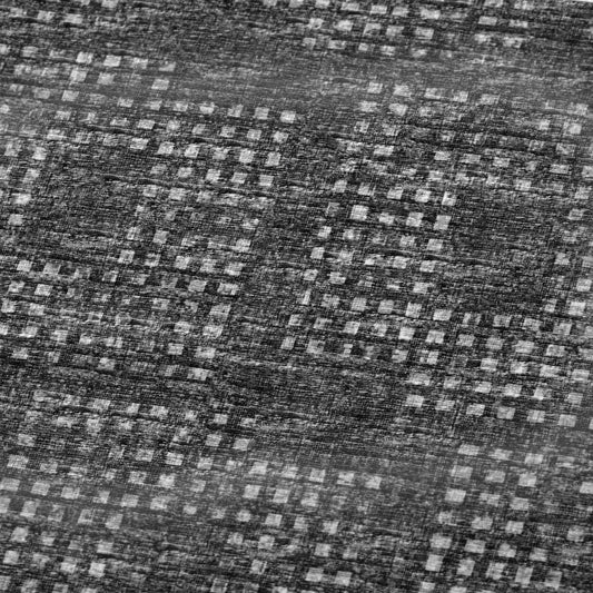 50" X 70" Black And Silver Geometric Polyester Woven Plush Throw Blanket
