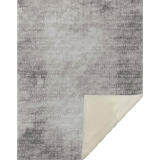 50" X 70" Coffee And Beige Abstract Microfiber Plush Throw Blanket