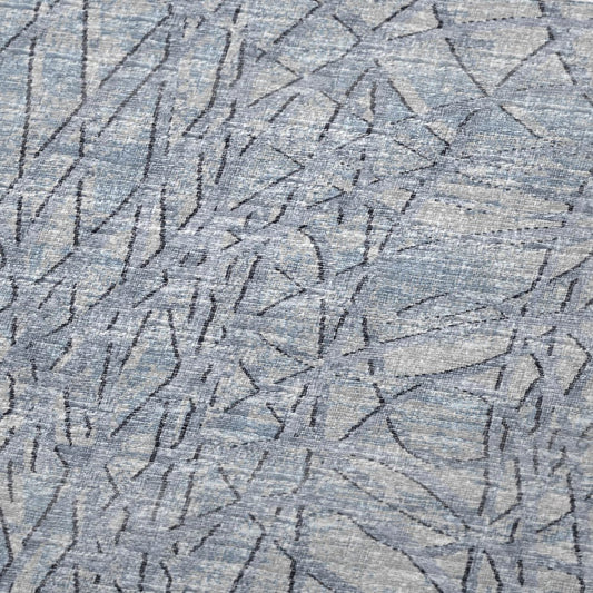 50" X 70" Blue And Beige Abstract Microfiber Plush Throw Blanket