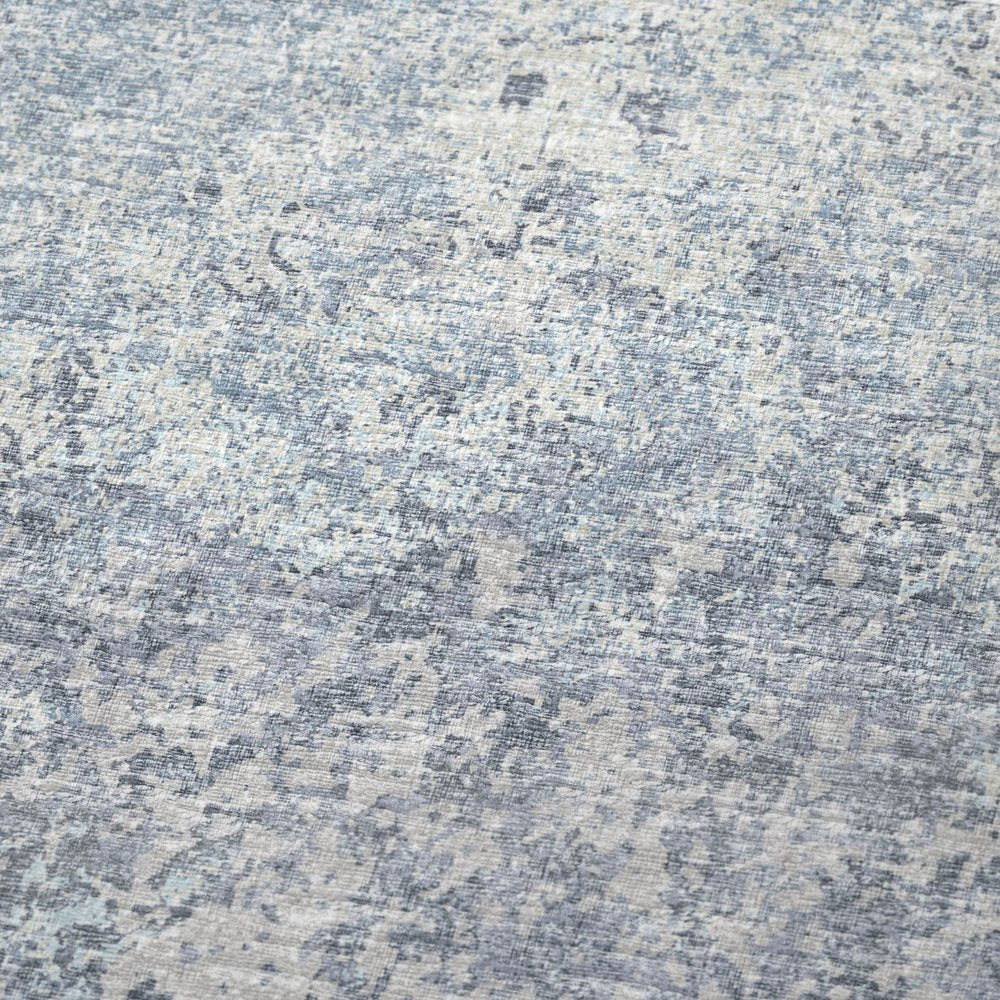 50" X 70" Blue And Beige Abstract Polyester Woven Plush Throw Blanket