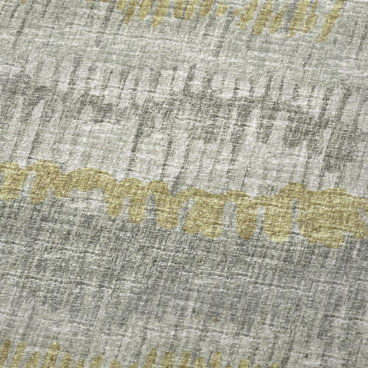 50" X 70" Sage And Gold Abstract Polyester Woven Plush Throw Blanket