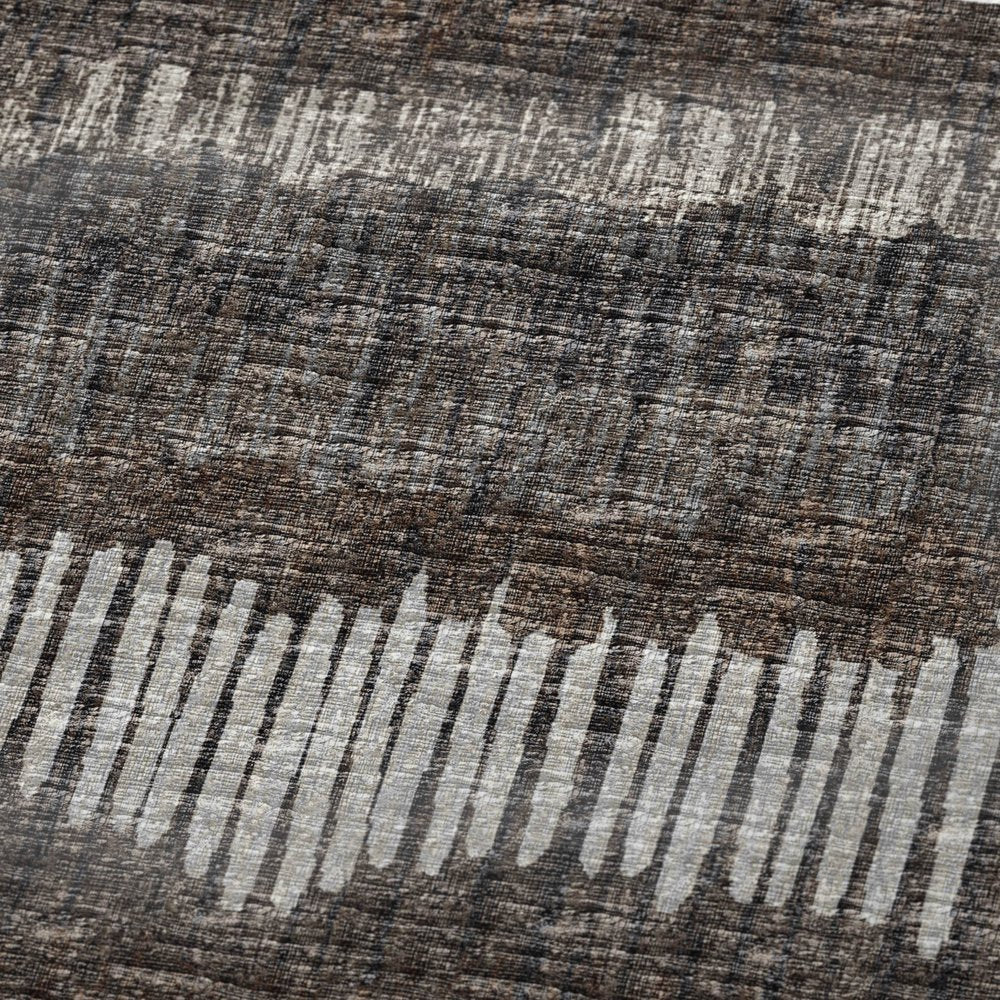 50" X 70" Brown And Beige Abstract Polyester Woven Plush Throw Blanket