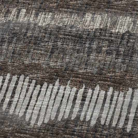 50" X 70" Brown And Beige Abstract Polyester Woven Plush Throw Blanket