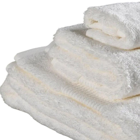 Set of Three Ivory Cotton Quick Dry Terry Cloth Towels