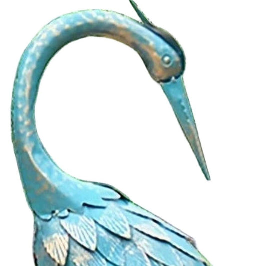 35" Light Orange Metal Hand Painted Figurine